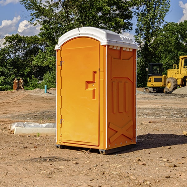 how often are the porta potties cleaned and serviced during a rental period in Fellows CA